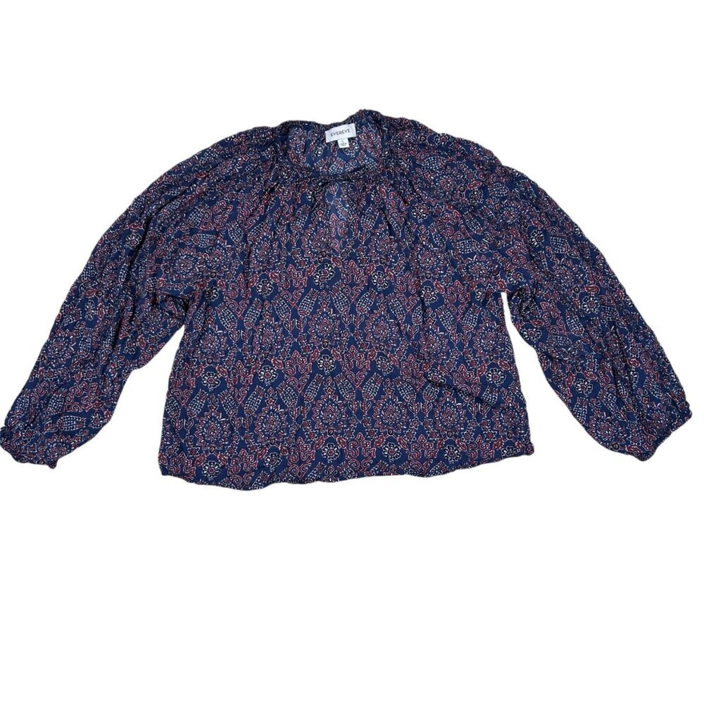 Evereve Large Geometric Print Boho Top Blouse Flowy